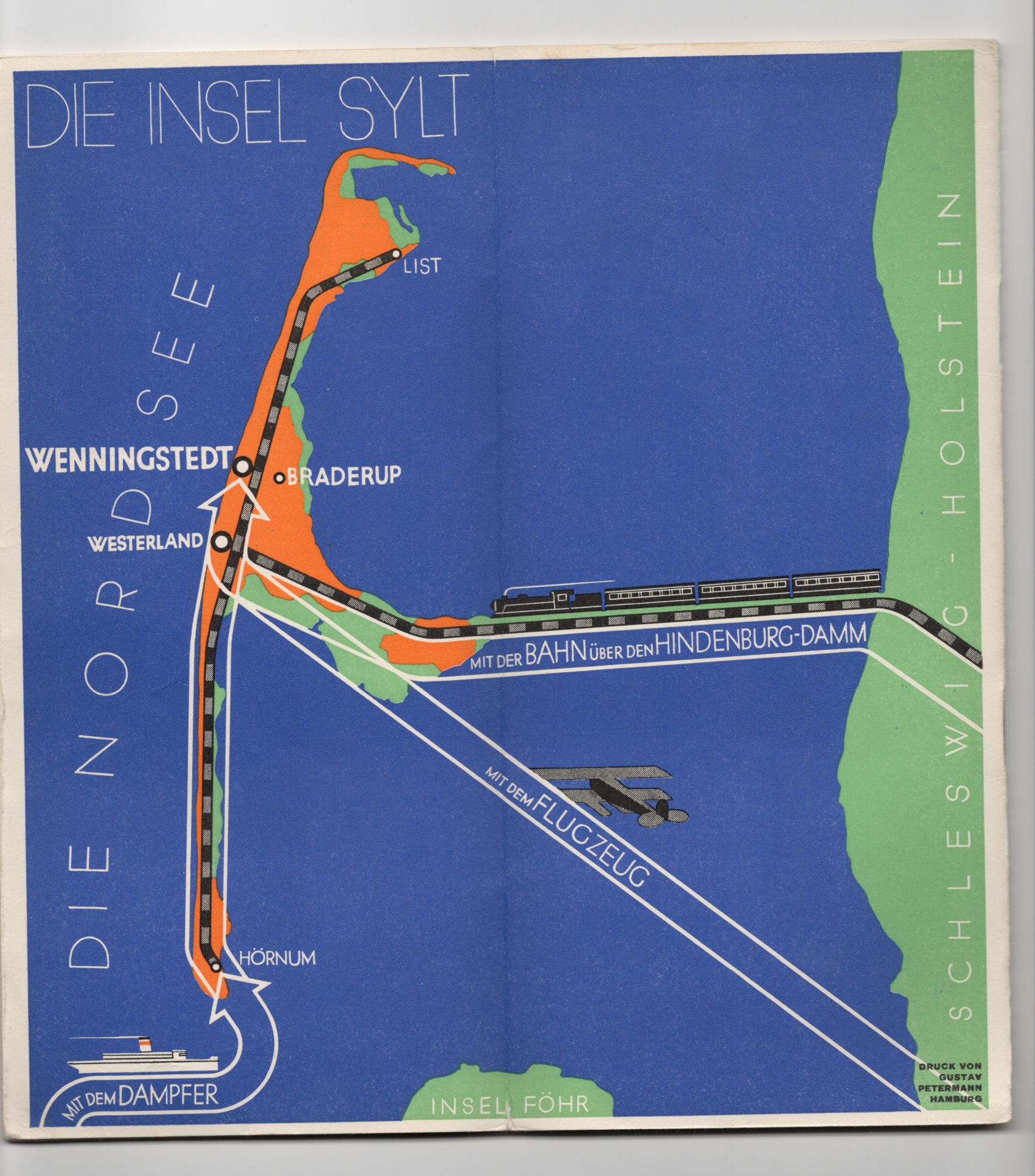 Altes Reiseprospekt Nordseebad Wenningstedt Braderup auf der Insel Sylt Altes Reiseprospekt Nordseebad Wenningstedt Braderup auf der Insel Sylt