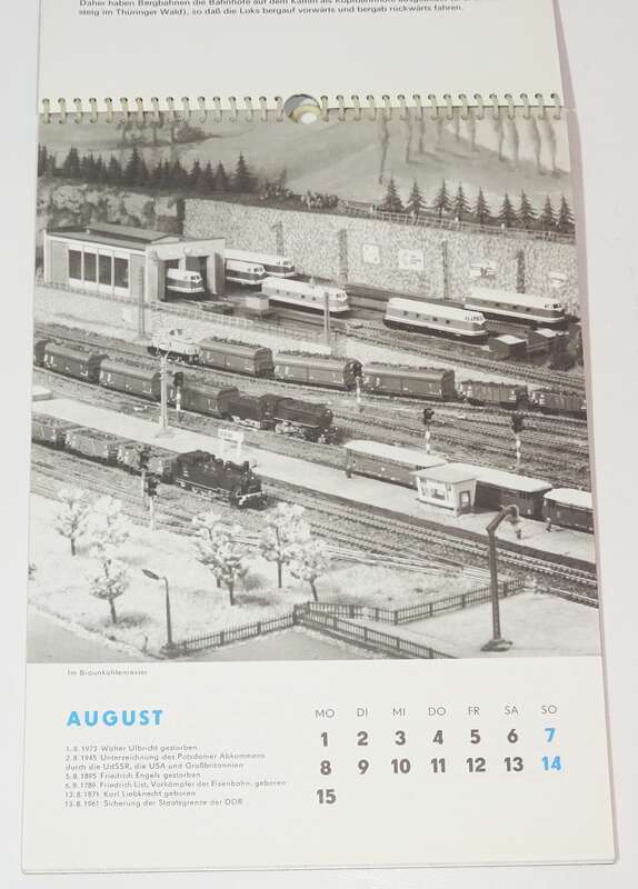Modelleisenbahn Kalender 1977 Vintage Geburtstagsgeschenk 