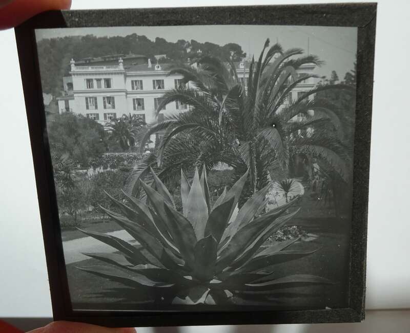 Foto Nachlaß Dia Glasplatten Italien Reise Alpen um 1910 Glasdias Holzschalten