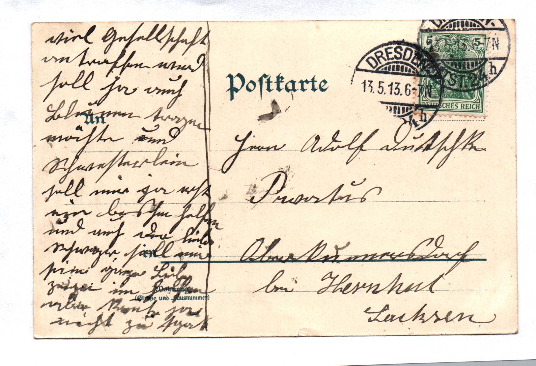 Ak Post Seifersdorf b. Rabenau Gruß aus Gut Borlas 1913
