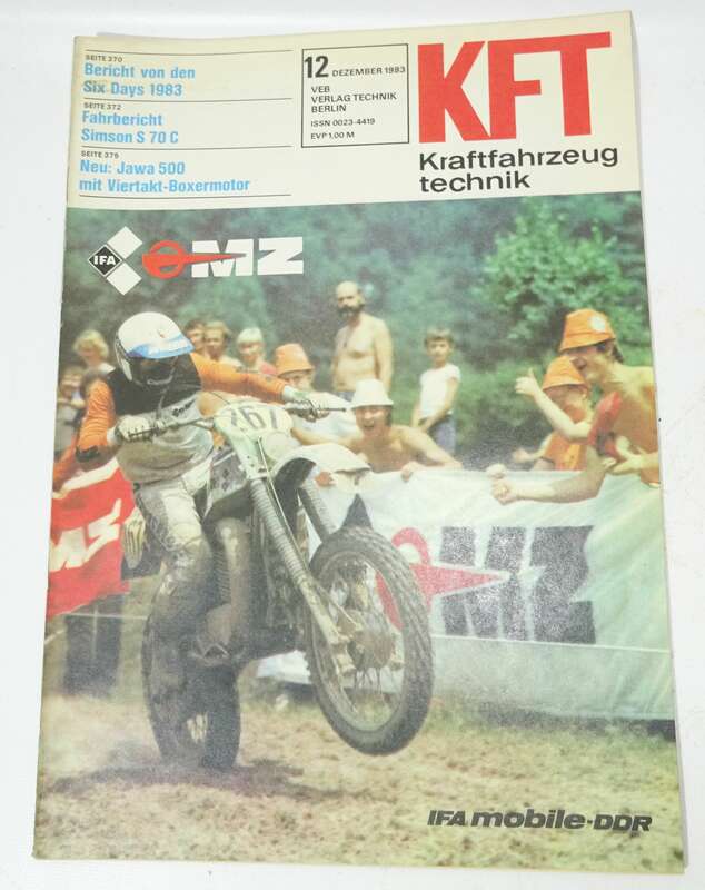 KFT Kraftfahrzeugtechnik Zeitschrift 12  1983 Simson S70 C Jawa 500 Six Days