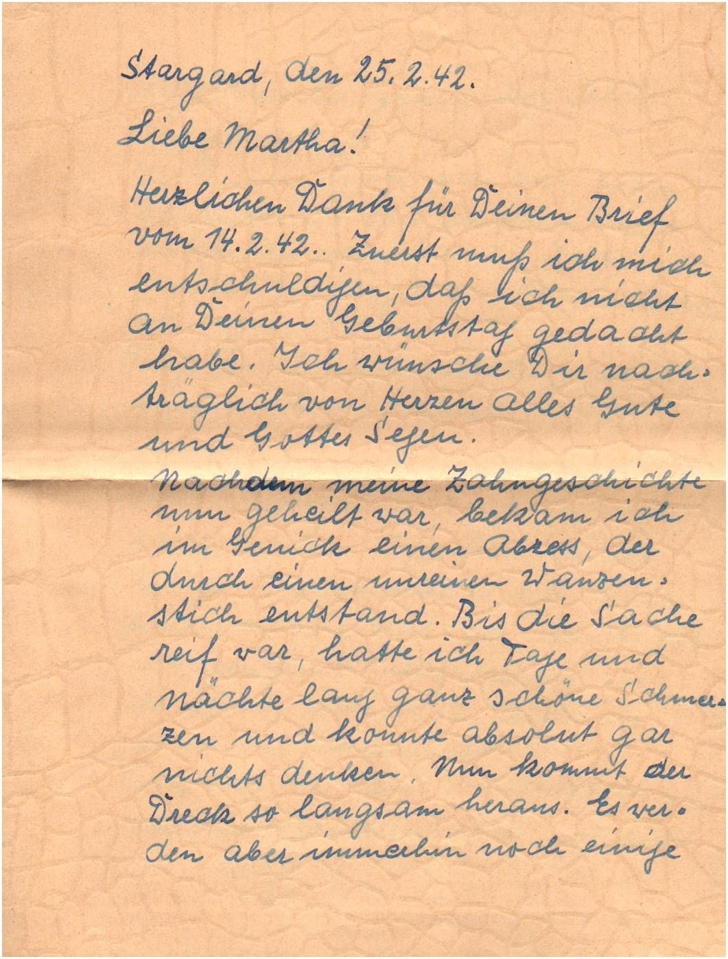 Stalag II D Feldpost Brief 1942 Stargard Pommern mit Inhalt Stempel