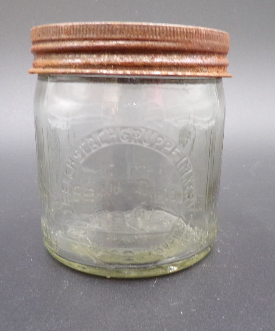 Altes Honigglas Reichsfachgruppe Imker deutscher Honig Sammler Reklame