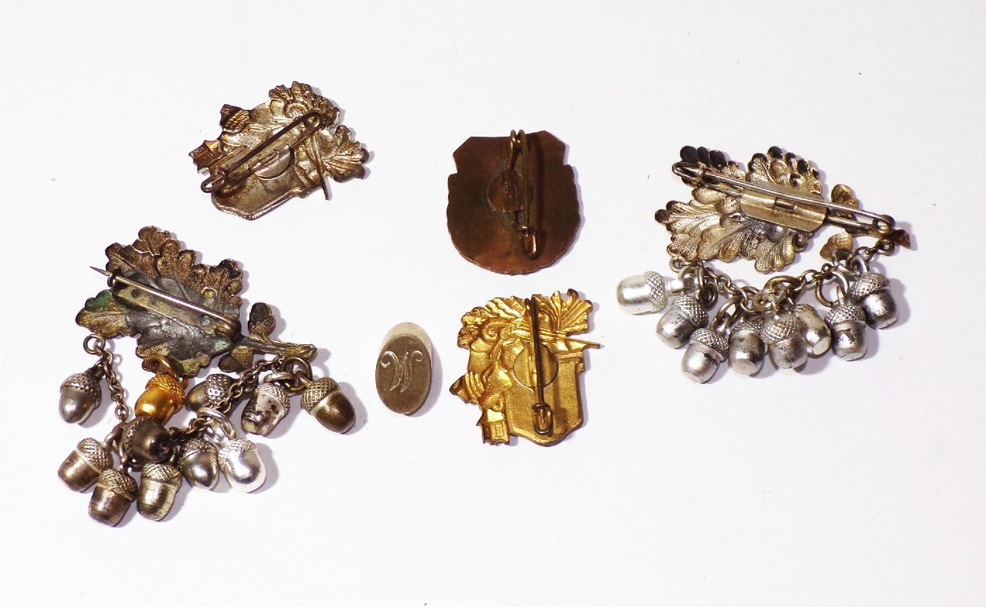 Abzeichen Wander u Lenneberg Verein Rheingold Mainz emailliert Eichenlaub Orden