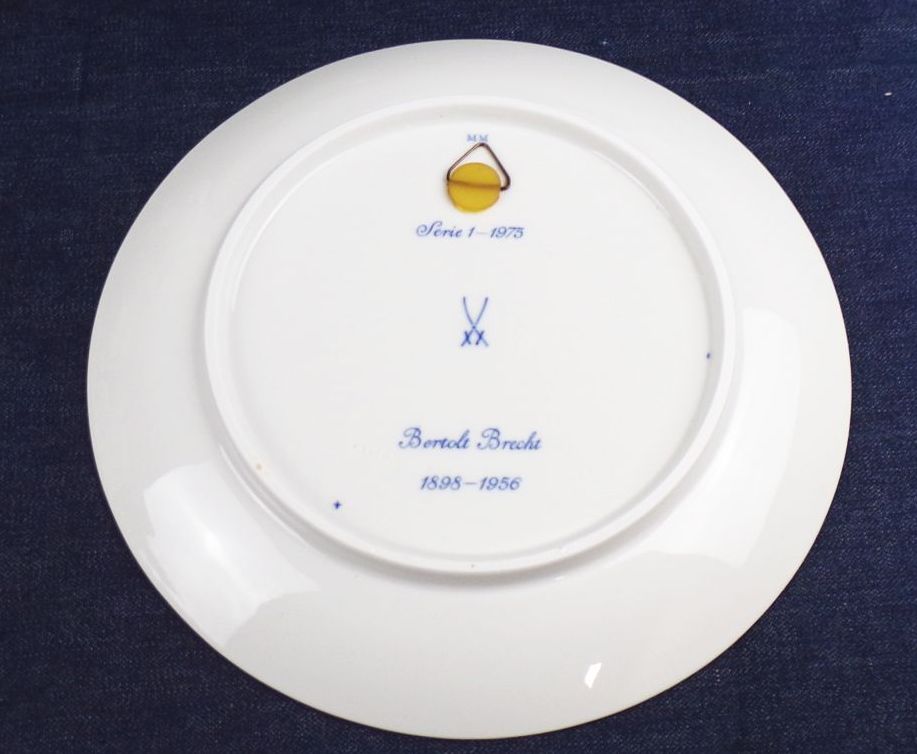 Meissen Wandteller Berthold Brecht 1975 