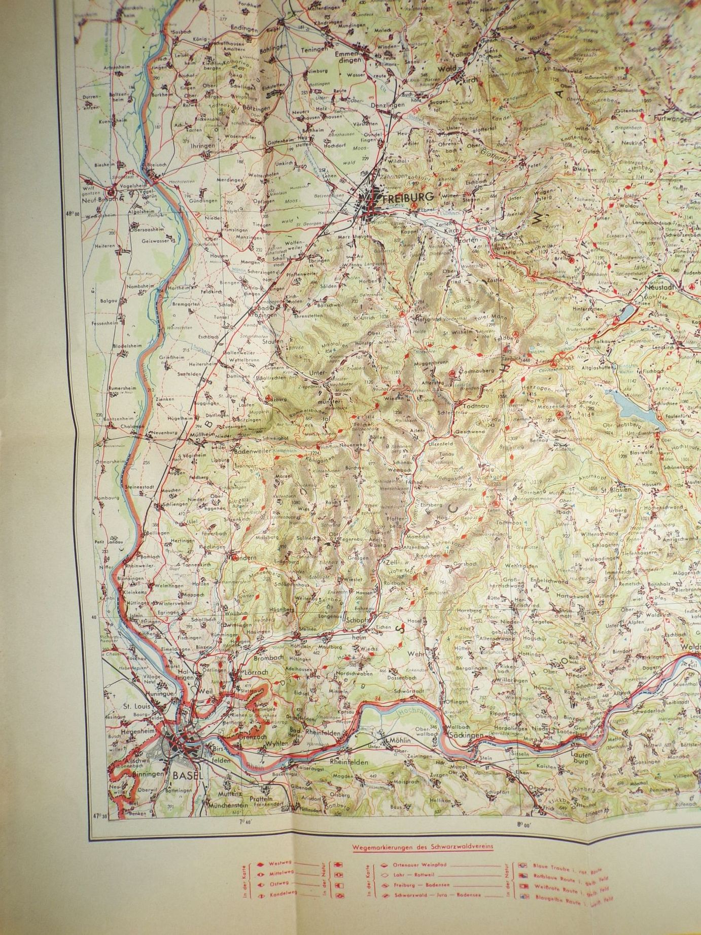 Der Schwarzwald Landkarte Wandkarte Vintage Der Schwarzwald Landkarte Wandkarte Vintage