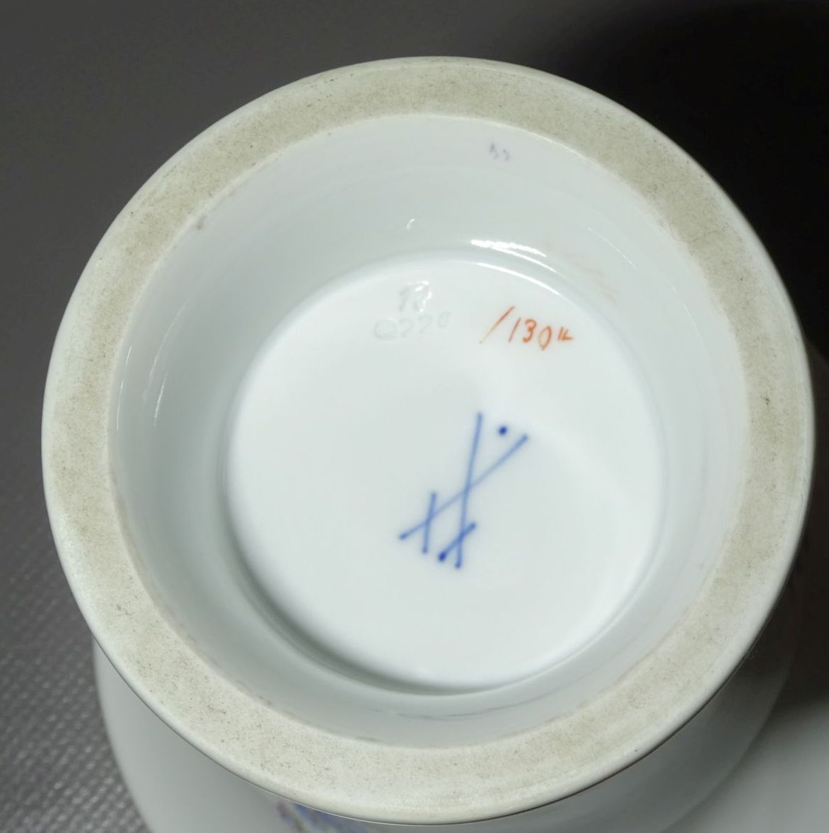 Meissen Vase Blumen Dekor Goldrand 1 Wahl Trichtervase 