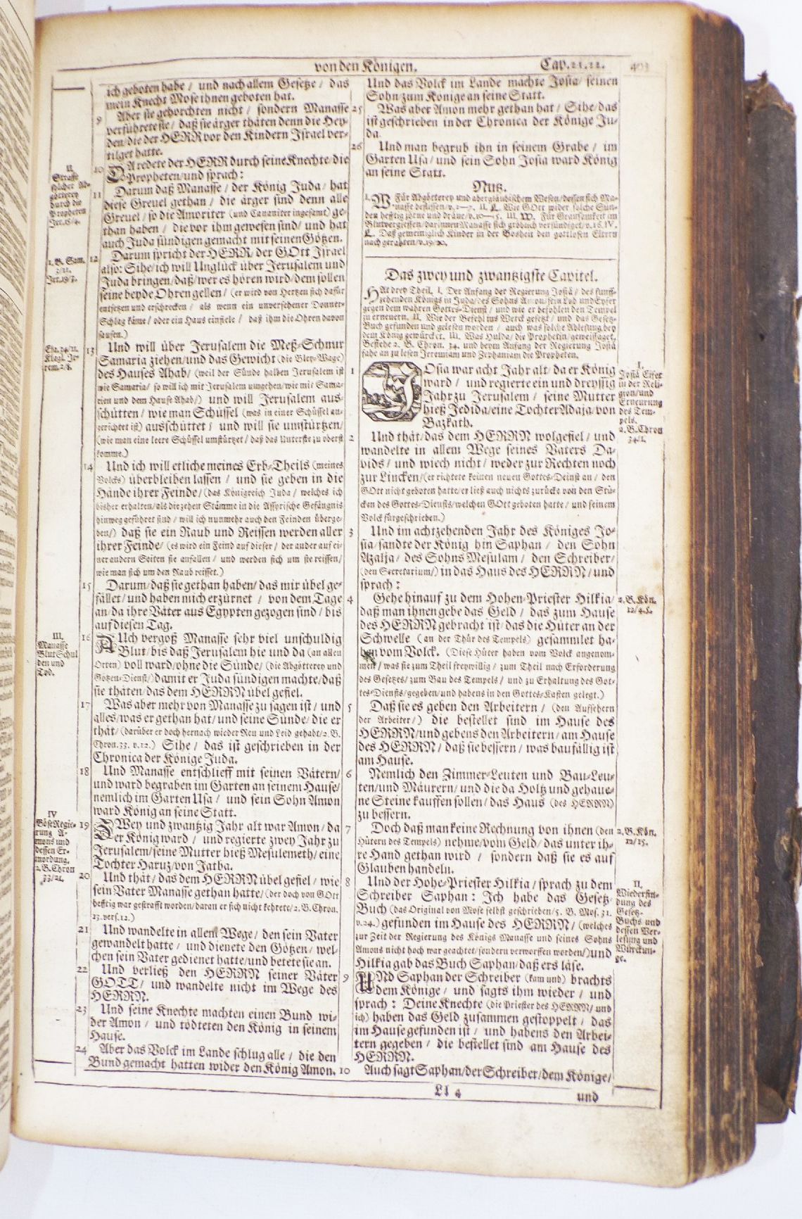Bibel heilige Schrift Martin Luther 1703 Ledereinband 