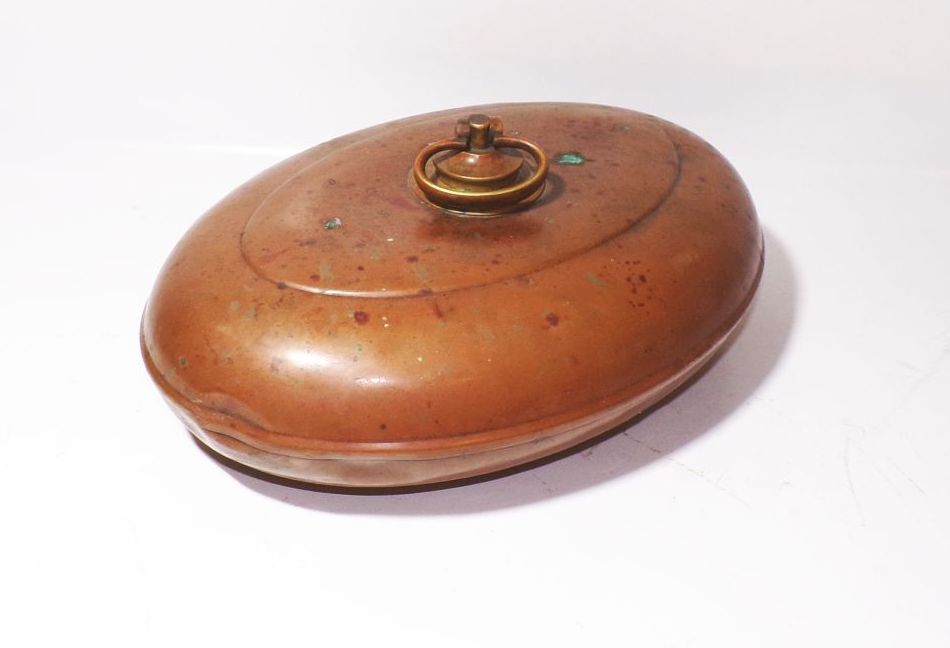 Alte Kupfer Bettpfanne Heizer Deko Landhaus Vintage