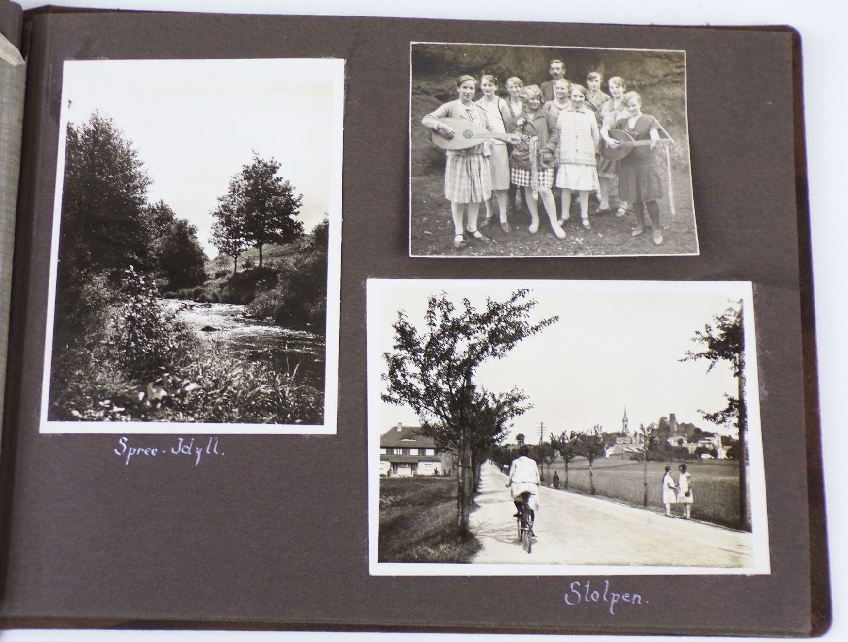 Altes Fotoalbum Bautzen Maler beim malen Löbau Stolpen Schurig Baude Spree 