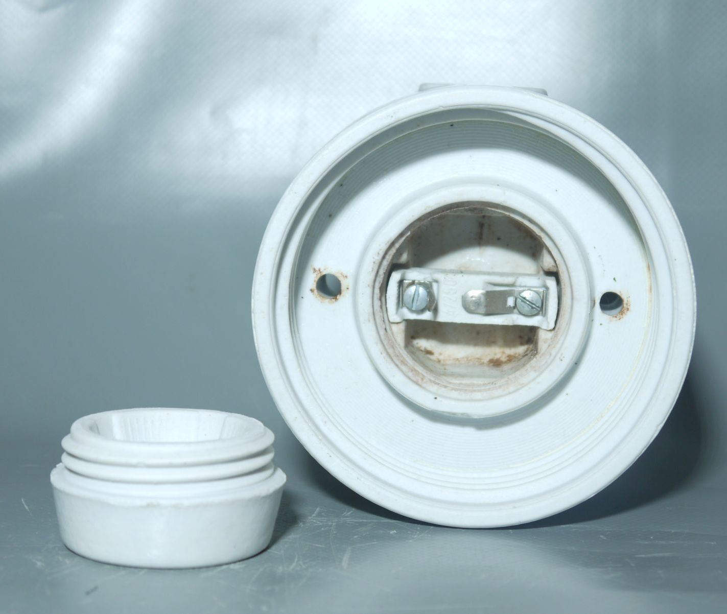 Alte Deckenlampe DDR Dekor Ausführung Kellerlampe Glas Lampe