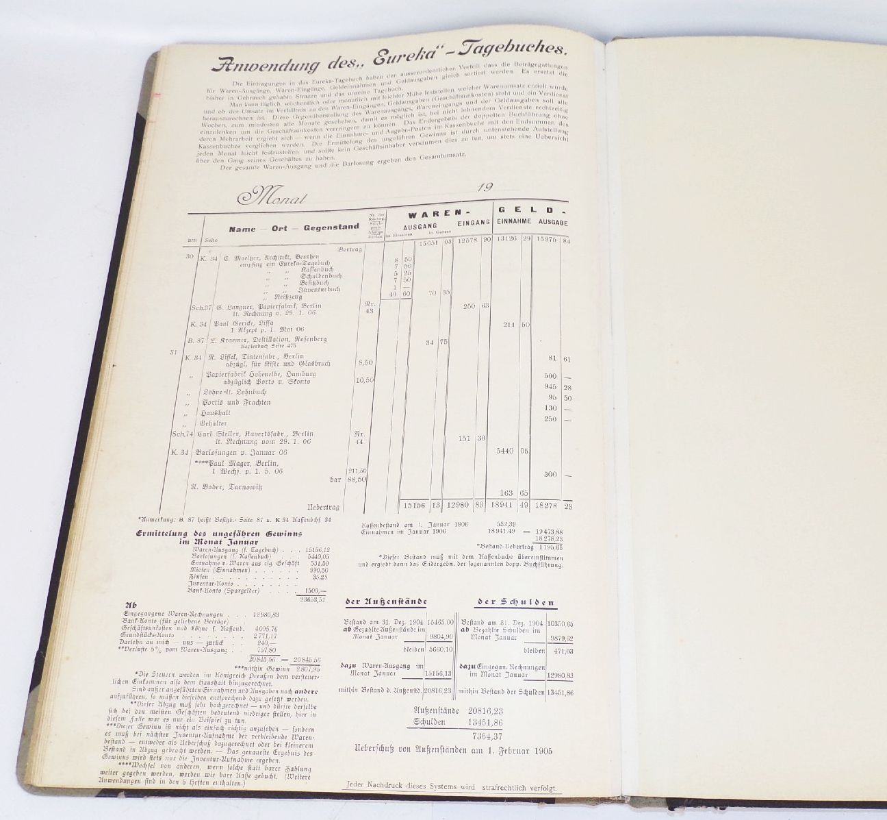 Altes Geschäftsbuch Kassenbuch 1910 bis 1913 handschriftliche Eintragungen