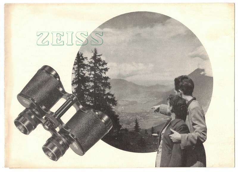 Prospekt Zeiss Fernglas Feldstecher 1954 Carl Zeiss Jena 