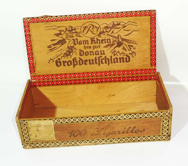 Alte Zigarillokiste Vom Rhein bis zur Donau Großdeutschland 1930er