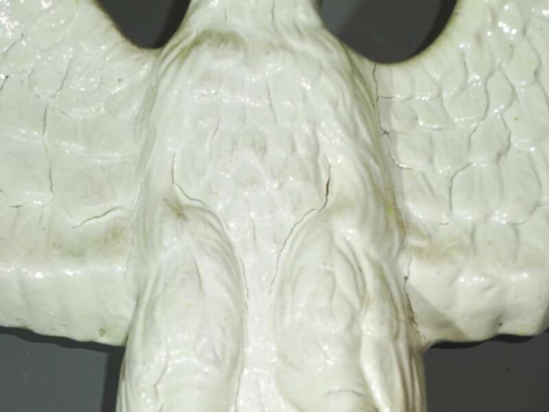 Alte Ofenkrone Adler Ofenausatz Kachelofen Weiss 