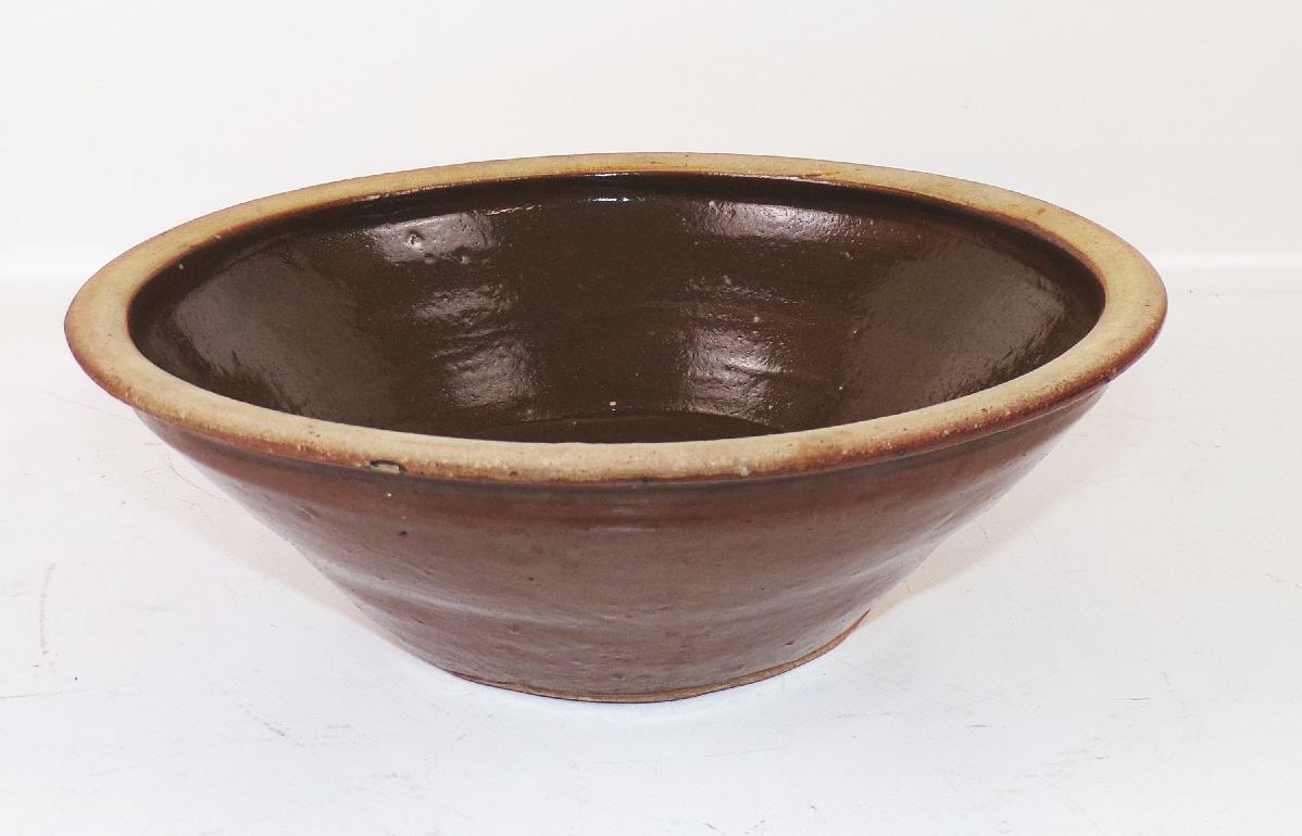 Bäuerliche Schüssel Keramik 2 Stück Braun Deko