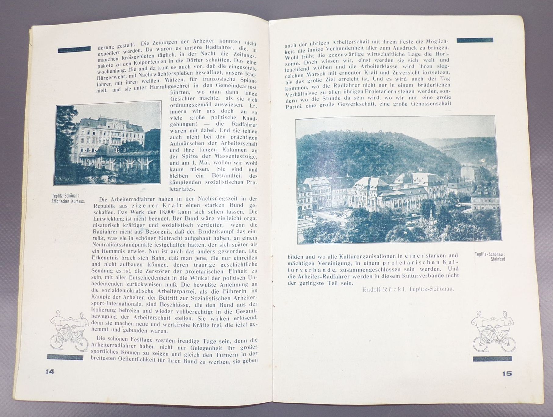 Saal Sporttag Teplitz Schönau 1930 Arbeiter Sozialdemokraten Böhmen