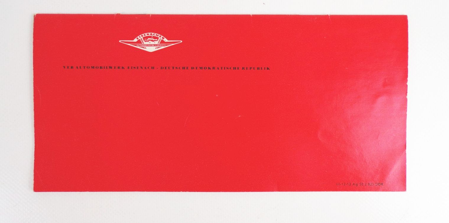 Wartburg Automobile 1950 DDR Prospekt Oldtimer