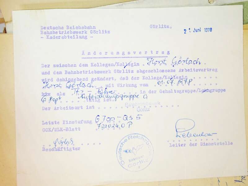 Akte Deutsche Reichsbahn RAW Görlitz Beurteilungen Ausbildung Techn Zeichnungen