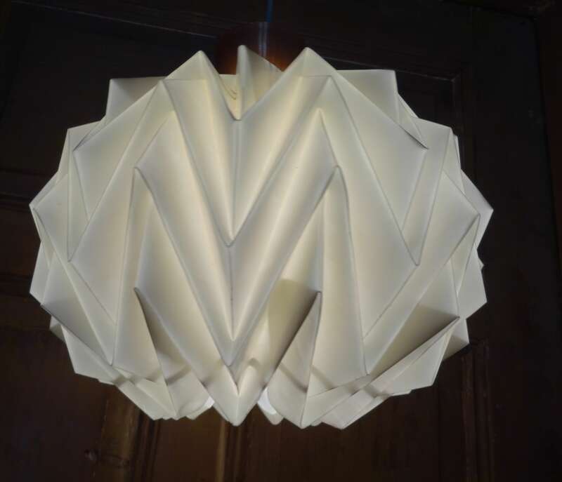 Alte Origami Deckenlampe 1950er 1960er DDR Mid Century Lampe Design