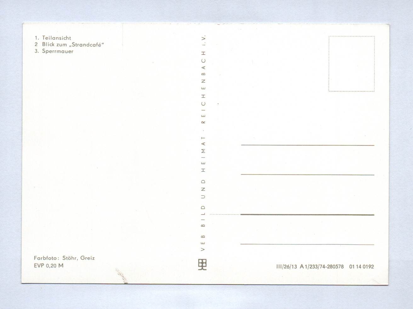 Ak Talsperre Pirk Oelsnitz OT Taltitz 1974 Teilansicht Ak Talsperre Pirk Oelsnitz OT Taltitz 1974 Teilansicht