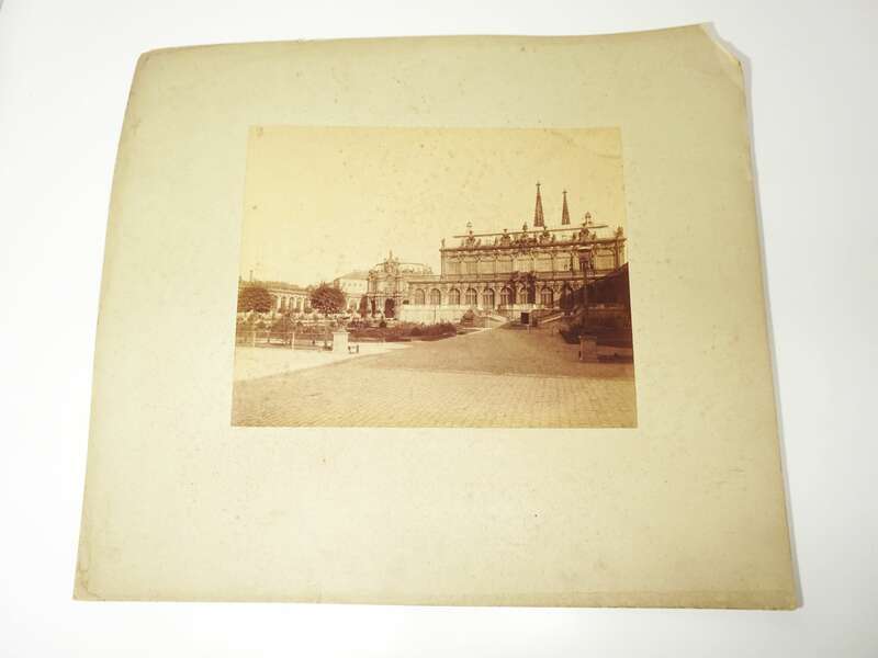 Foto Dresden Zwinger Glockenspielpavillon um 1890 Albuminfoto 