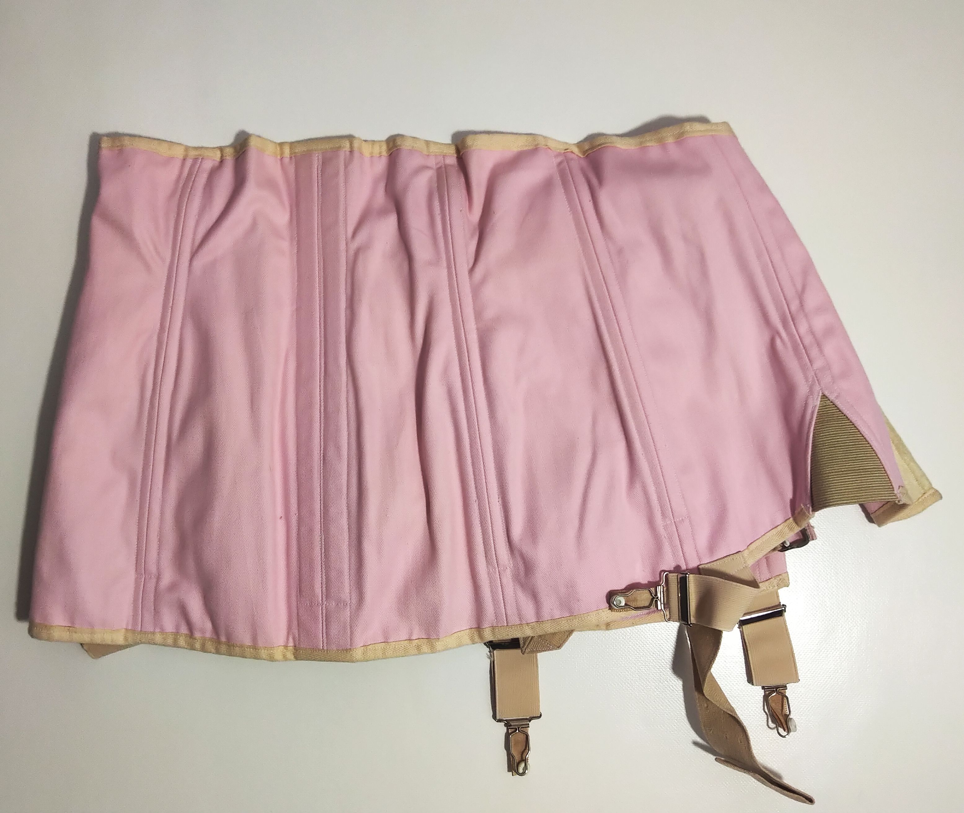 Altes Korsett rosa Corsage zum Schnüren Original Vintage Mieder