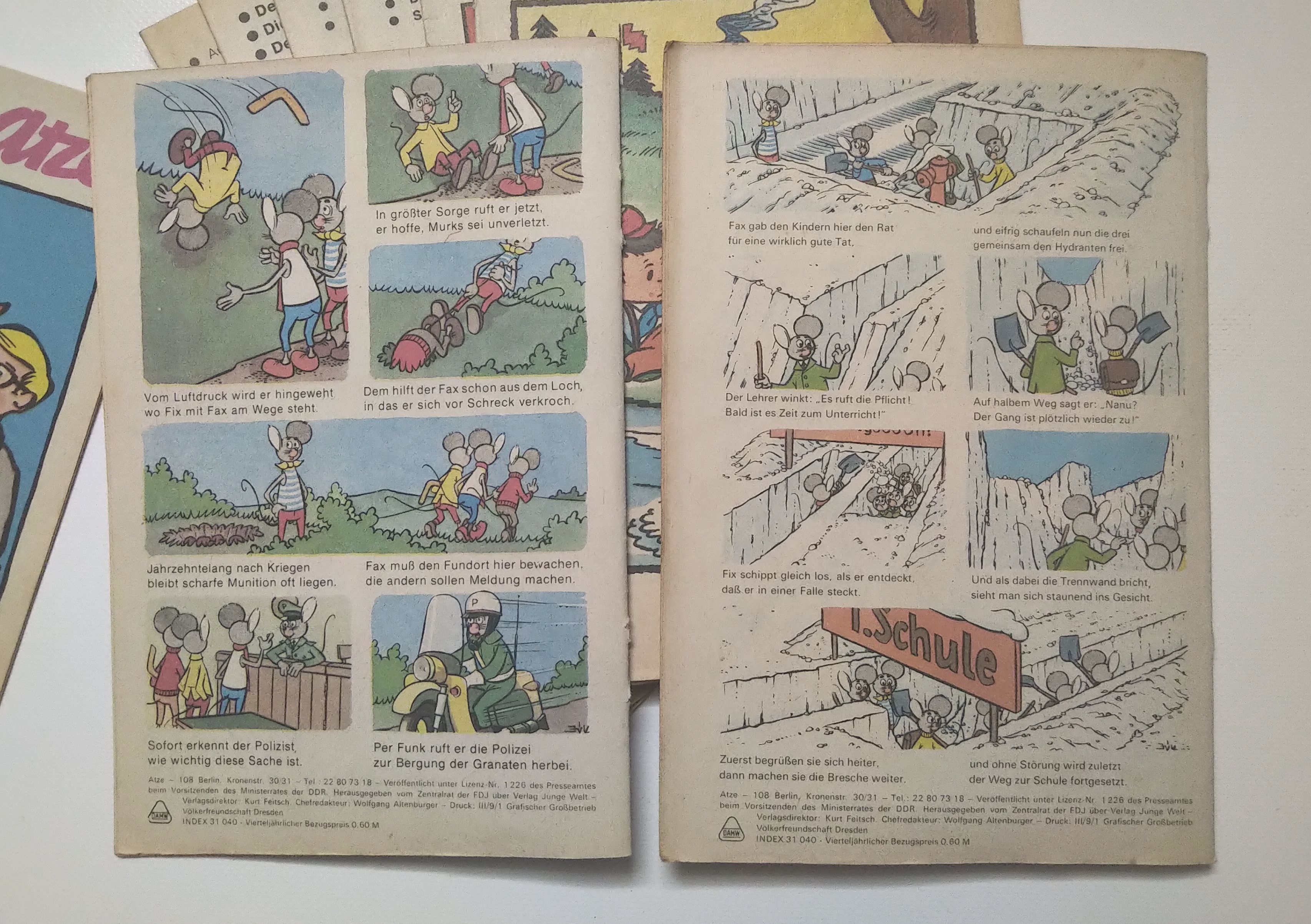 Atze Jahrgang 1971 DDR Kinder Comics 12 Hefte 