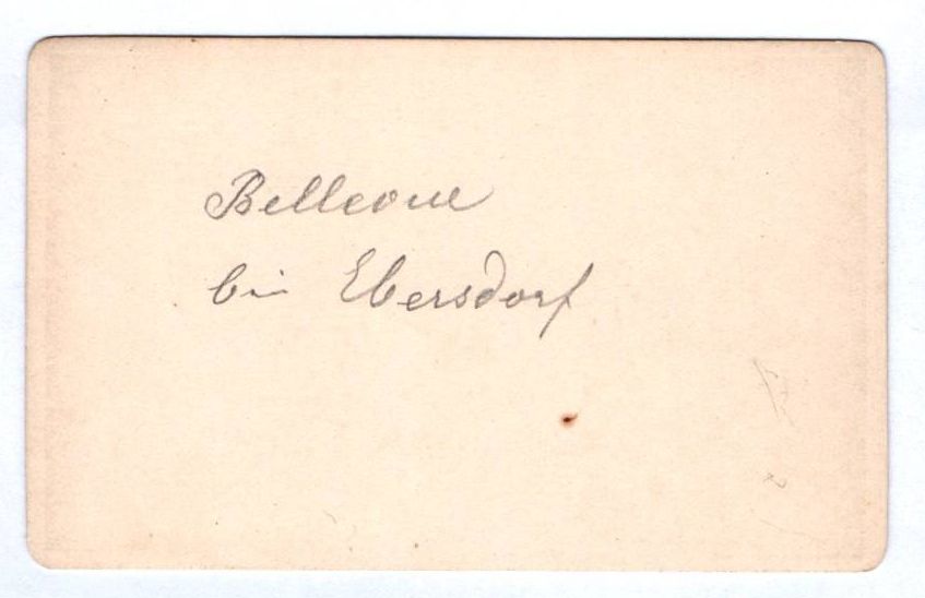 CDV Foto Bellevue Ebersdorf Schönbrunn Saale Orla Kreis um 1880 Thüringen CDV Foto Bellevue Ebersdorf Schönbrunn Saale Orla Kreis um 1880 Thüringen