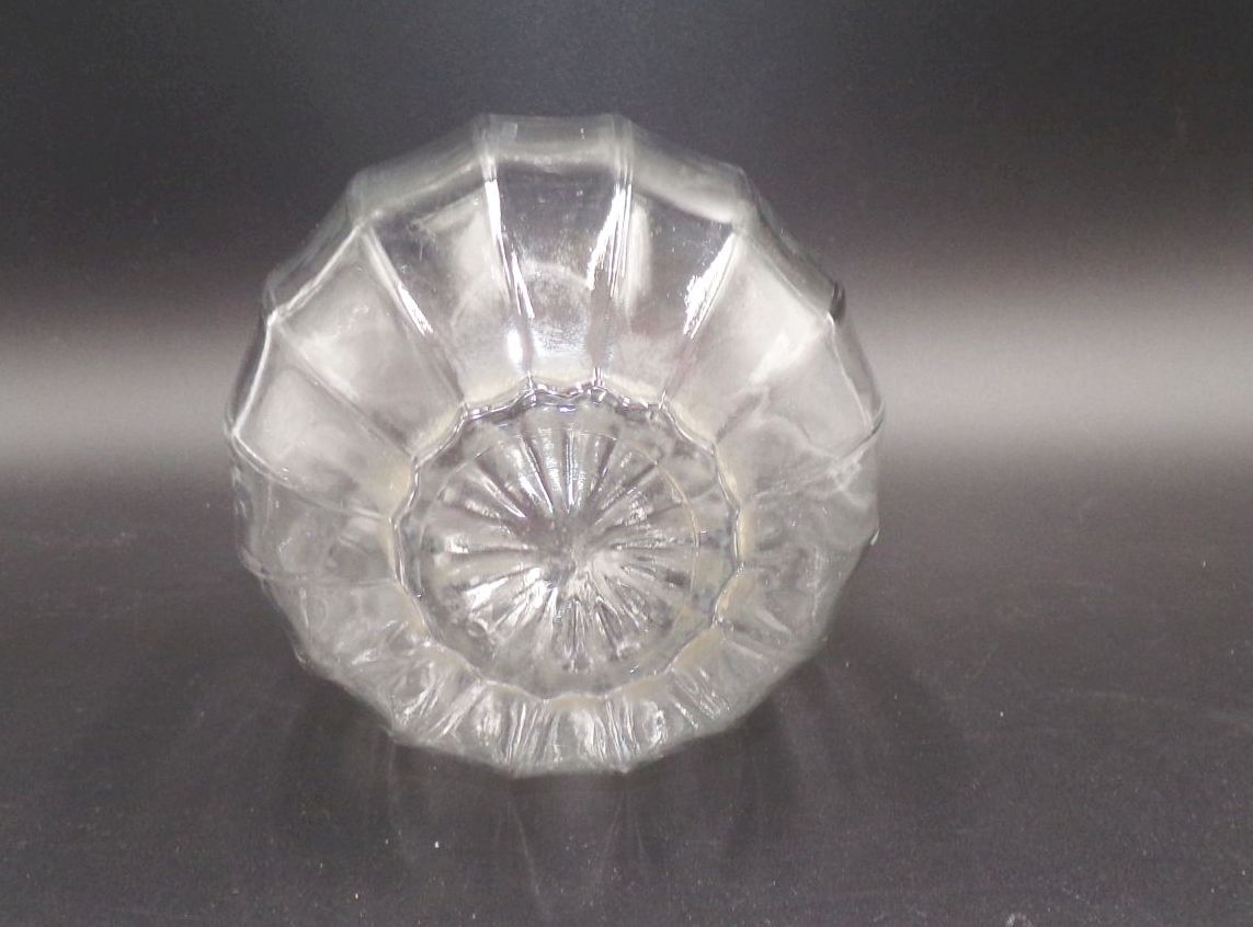 Altes Lampenglas transparent Facetten Glaselemente Vase Antik Vintage Altes Lampenglas transparent Facetten Glaselemente Vase Antik Vintage