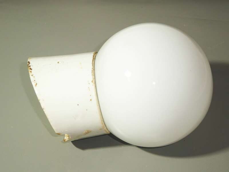 Vintage Kugellampe Bauhaus Art Deco Keramik Glas Kellerlampe 