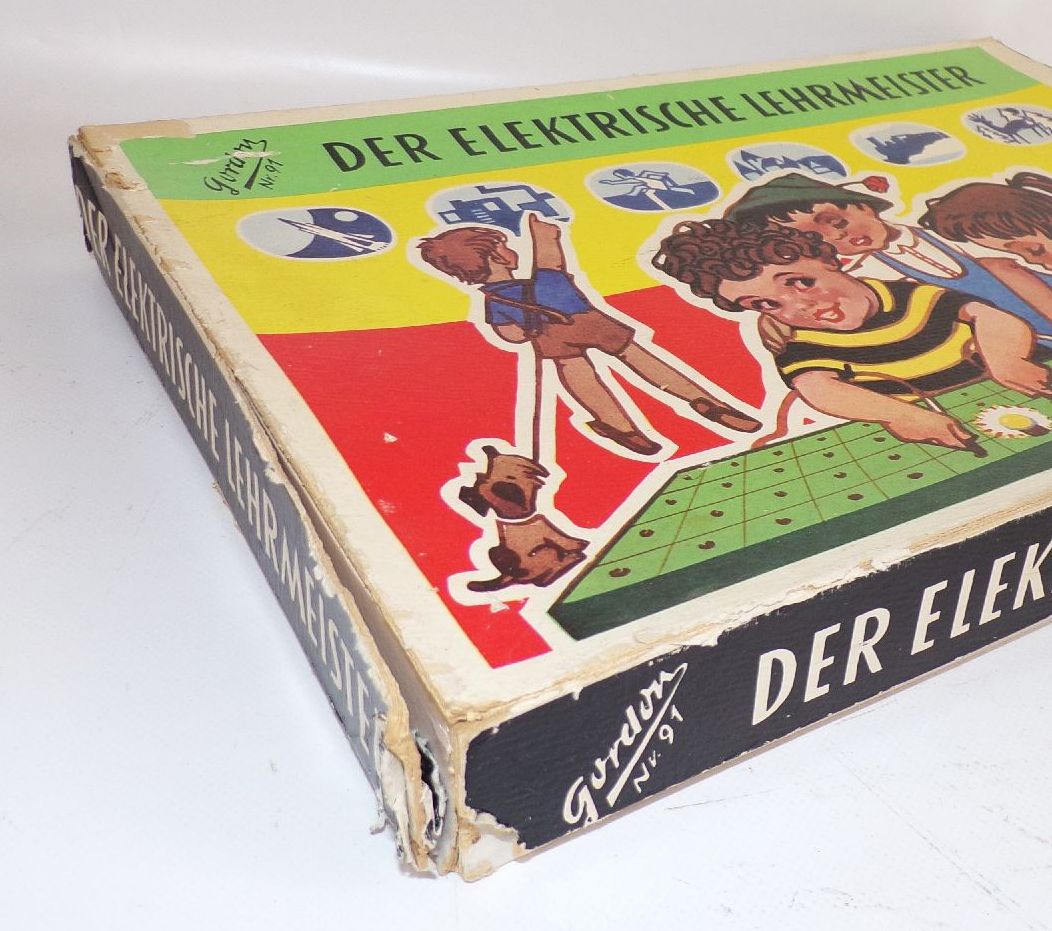 Alte Gesellschaftsspiele 3 Stück Frage Antwort Mosaik Der elektrische Lehrmeister