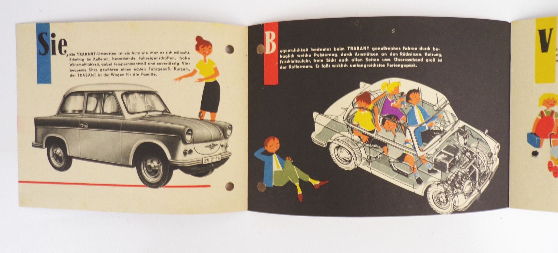 Altes Prospekt Trabant VEB Sachsenring Automobilwerke Zwickau 1961 Trabi Altes Prospekt Trabant VEB Sachsenring Automobilwerke Zwickau 1961 Trabi