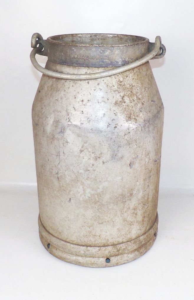 Alte Alu Milchkanne 10 Liter Aluminium Pflanzgefäß Gartendeko Vintage 