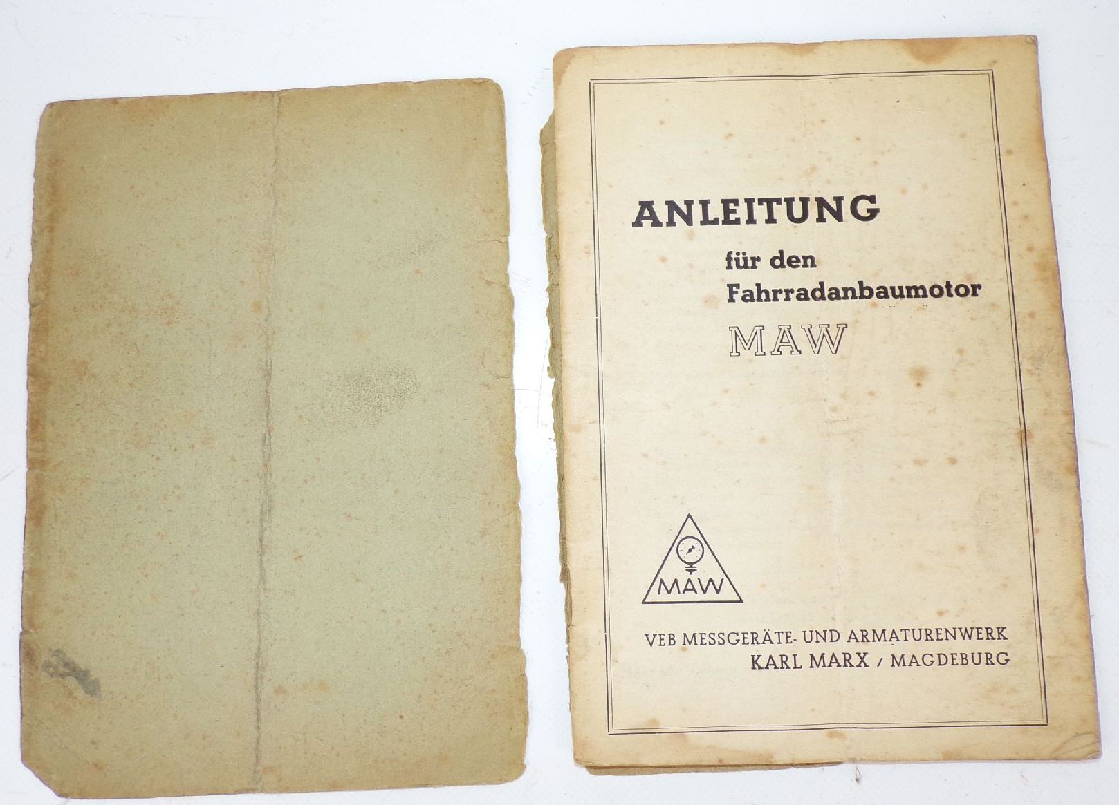 MAW Anleitung für den Fahrradanbaumotor MAW 1956 