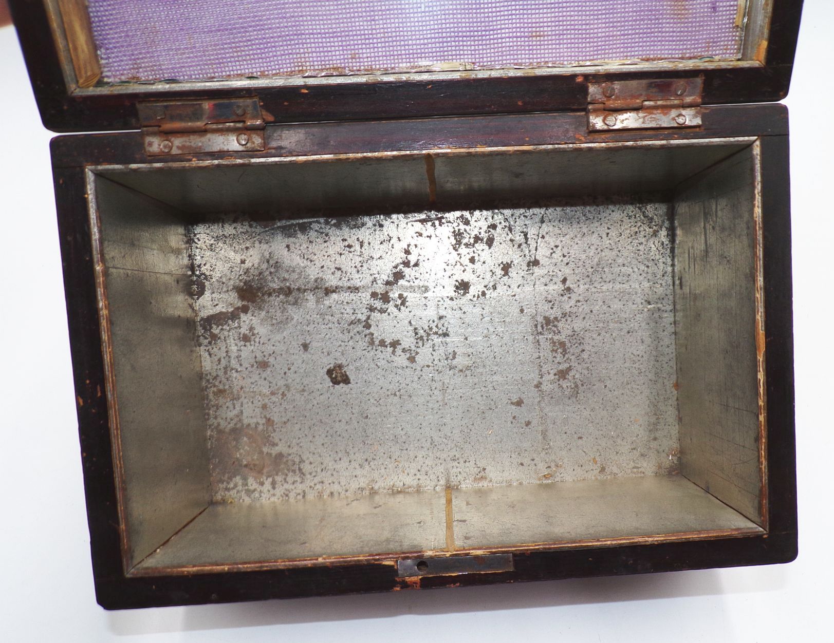 Alte Zigarren Kiste Perlmutt Intarsien Box Behälter Schatulle um 1910