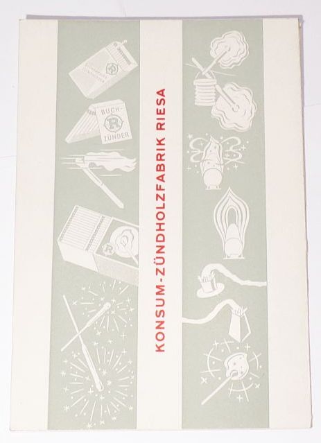 Prospekt Konsum Zündwarenfabrik Riesa 1962 Produktionsprogramm Streichhölzer