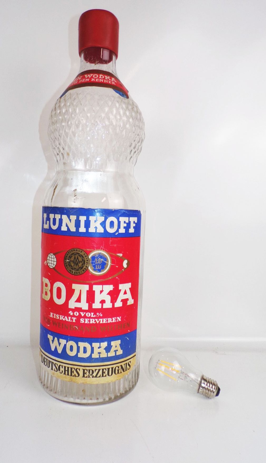 Alte Lunikoff Wodka Flaschen Groß XXL 5 Liter Schaufenster Reklame
