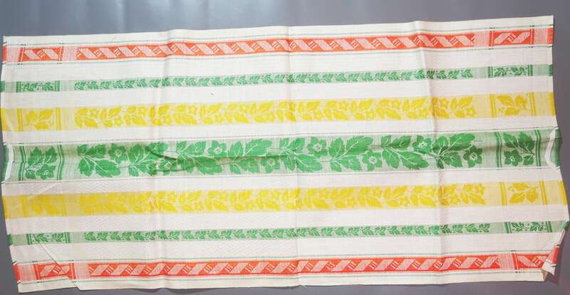 Halbleinen Geschirrtuch 50 x 100 cm Bunt true vintage Alte Küchenwäsche