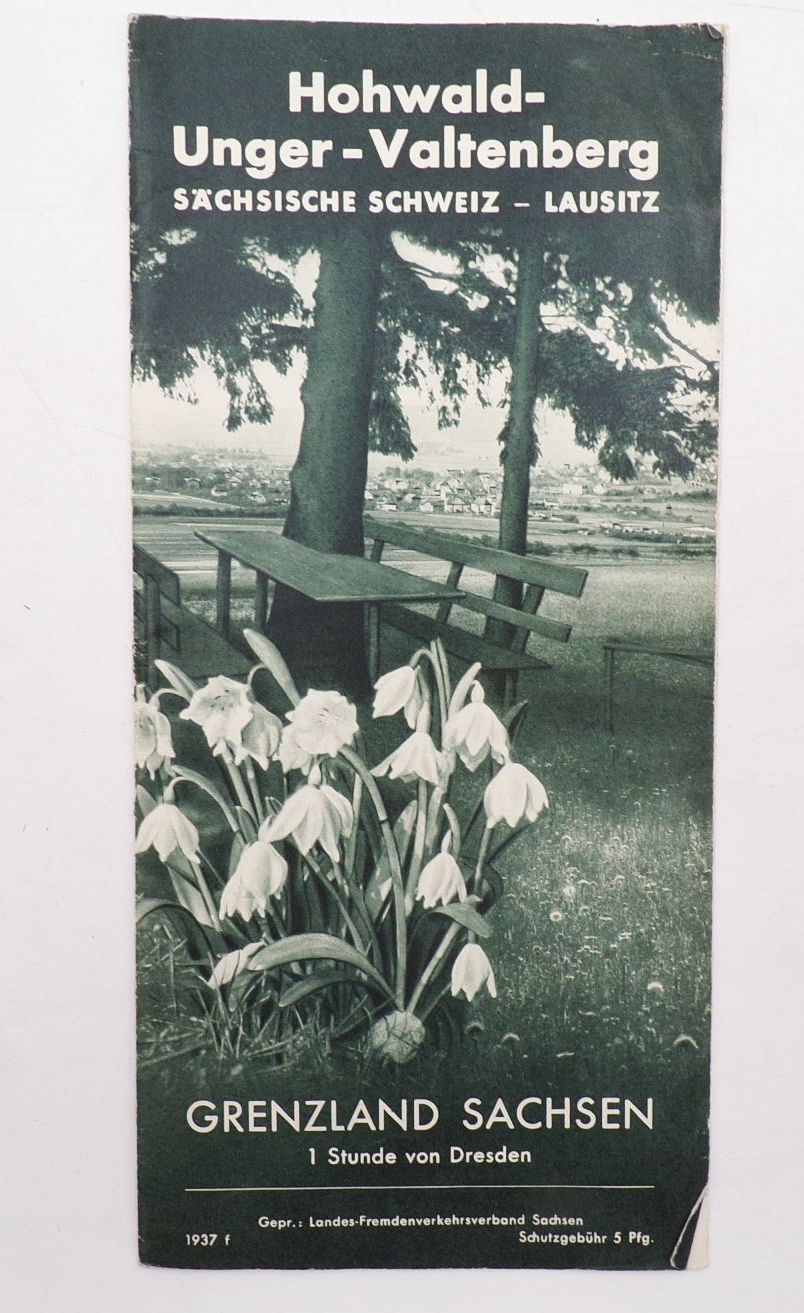 Altes Reiseprospekt Hohwald Unger Valtenberg 1937 Sächsische Schweiz Lausitz