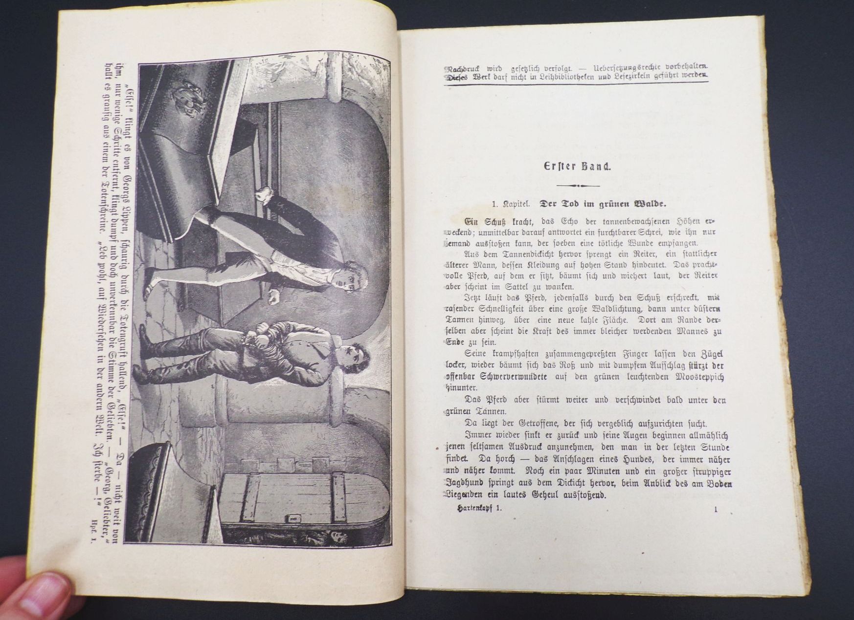Romanheft Hartenkopf und Katzenveit berühmte Räuber Wildschützen um 1900
