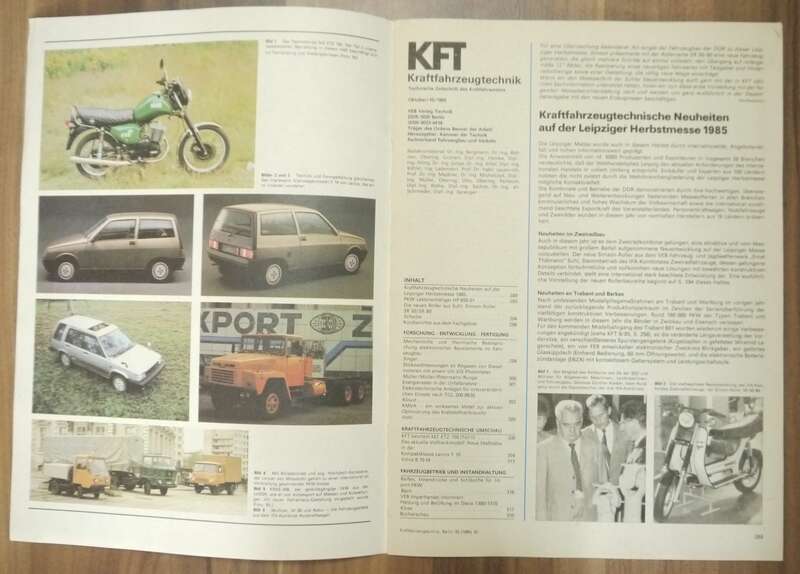 Lkraftfahrzeugtechnik Oktober 1985 KFT Kleinroller SR 50 80 aus Suhl MZ ETZ 150