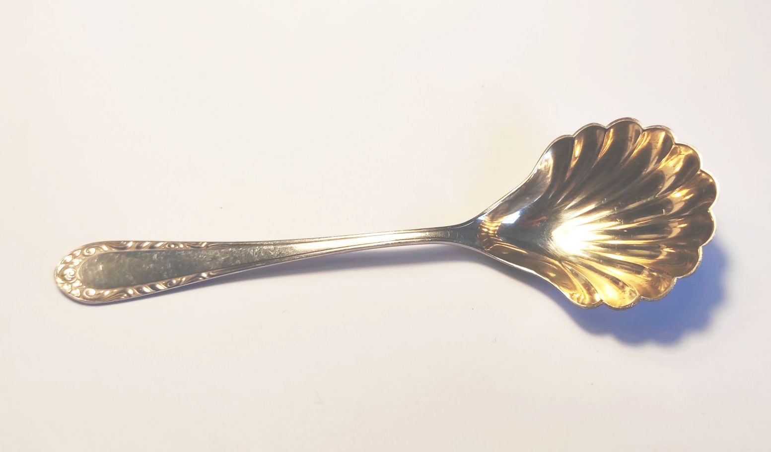 Zuckerlöffel Antik Alpacca Silber Muschelform alter Löffel Zuckerlöffel Antik Alpacca Silber Muschelform alter Löffel