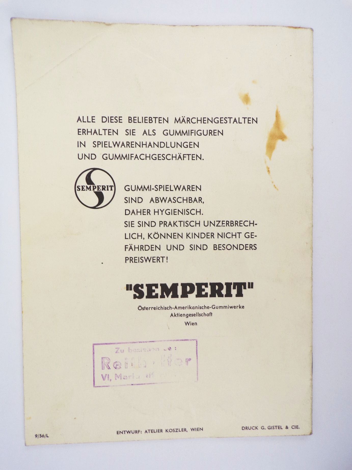 Altes Prospekt Semperit Märchenbuch Gummiwerke AG Wien 1956 Puppen Spielwaren Altes Prospekt Semperit Märchenbuch Gummiwerke AG Wien 1956 Puppen Spielwaren