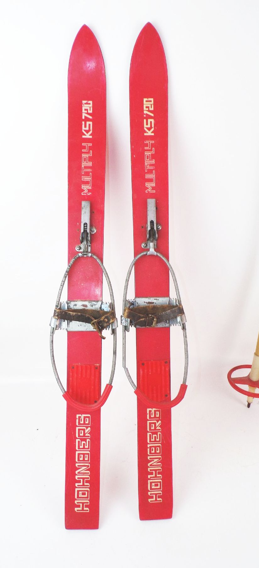 DDR Kinderski Höhnberg MULTIPL 4 KS720 Rot mit Stöcken