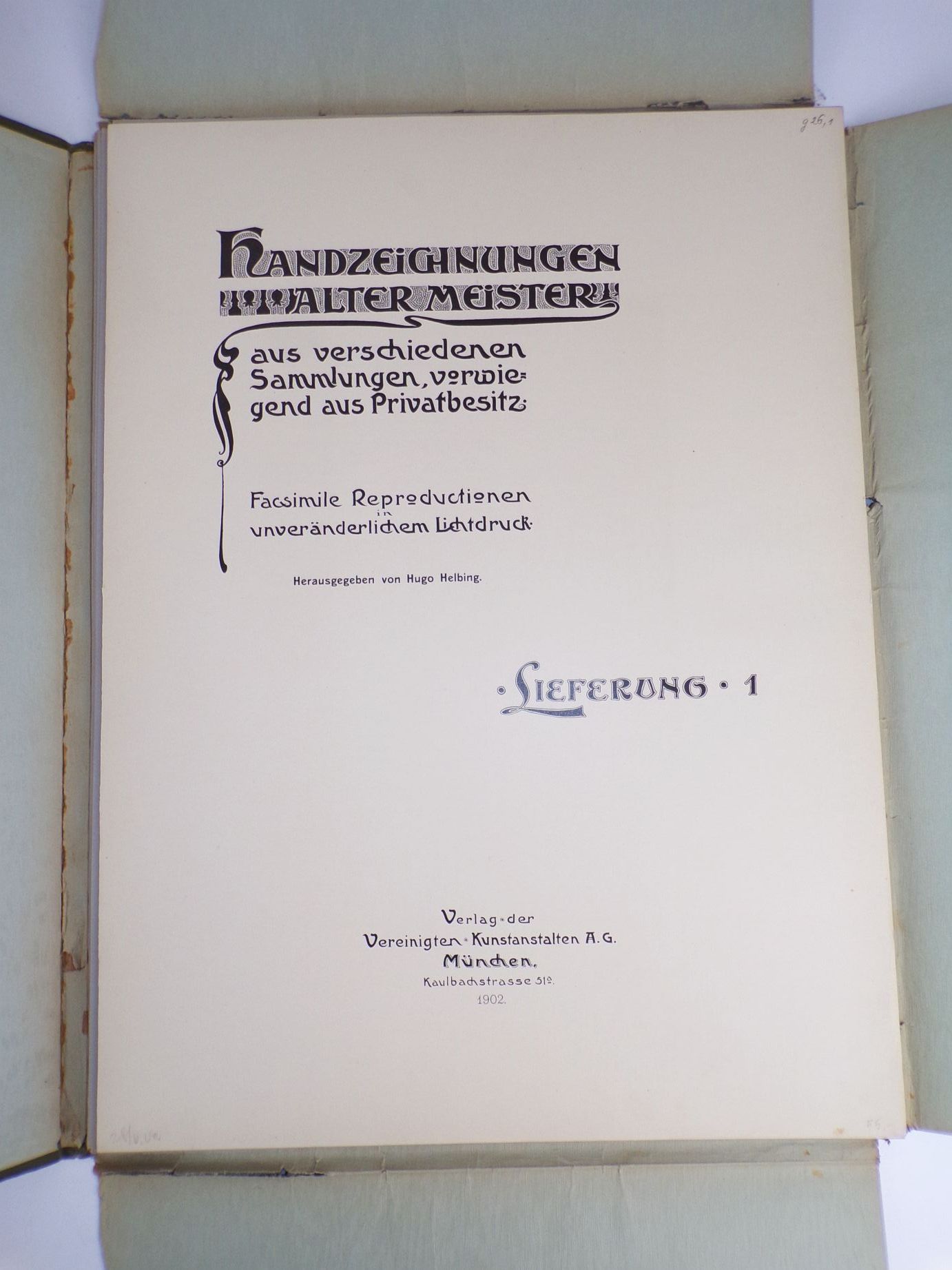 Handzeichnungen alter Meister Lieferung 1 vereinigte Kunstanstalten München 1902