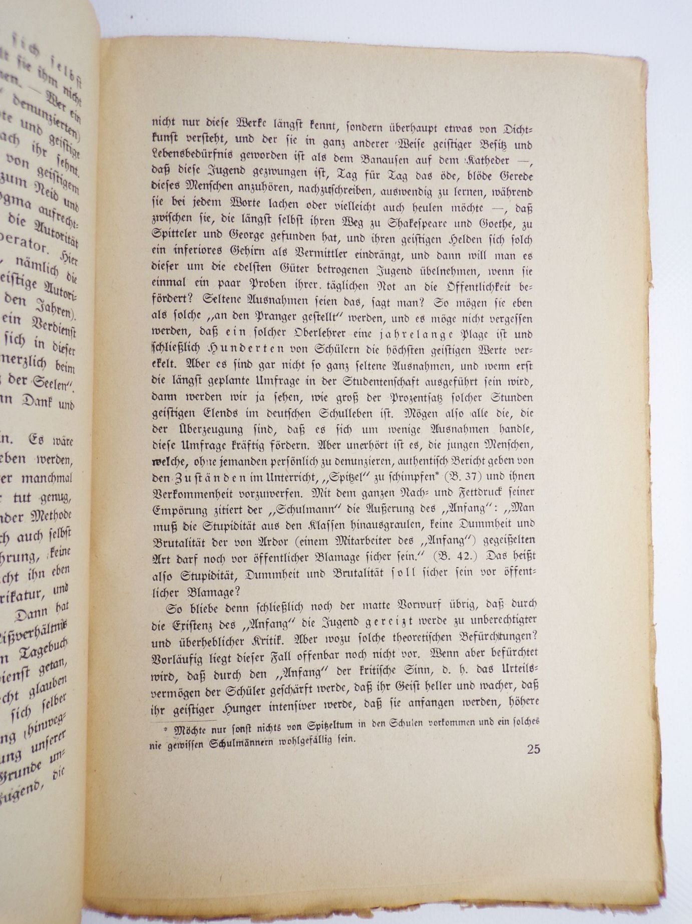 Die neue Jugend Gustav Wyneken Kampf in Schule Elterhaus Religion Erotik 