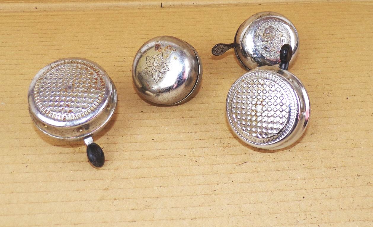 4 x alte Fahrradklingel Läute Schelle Glocke bicycle 