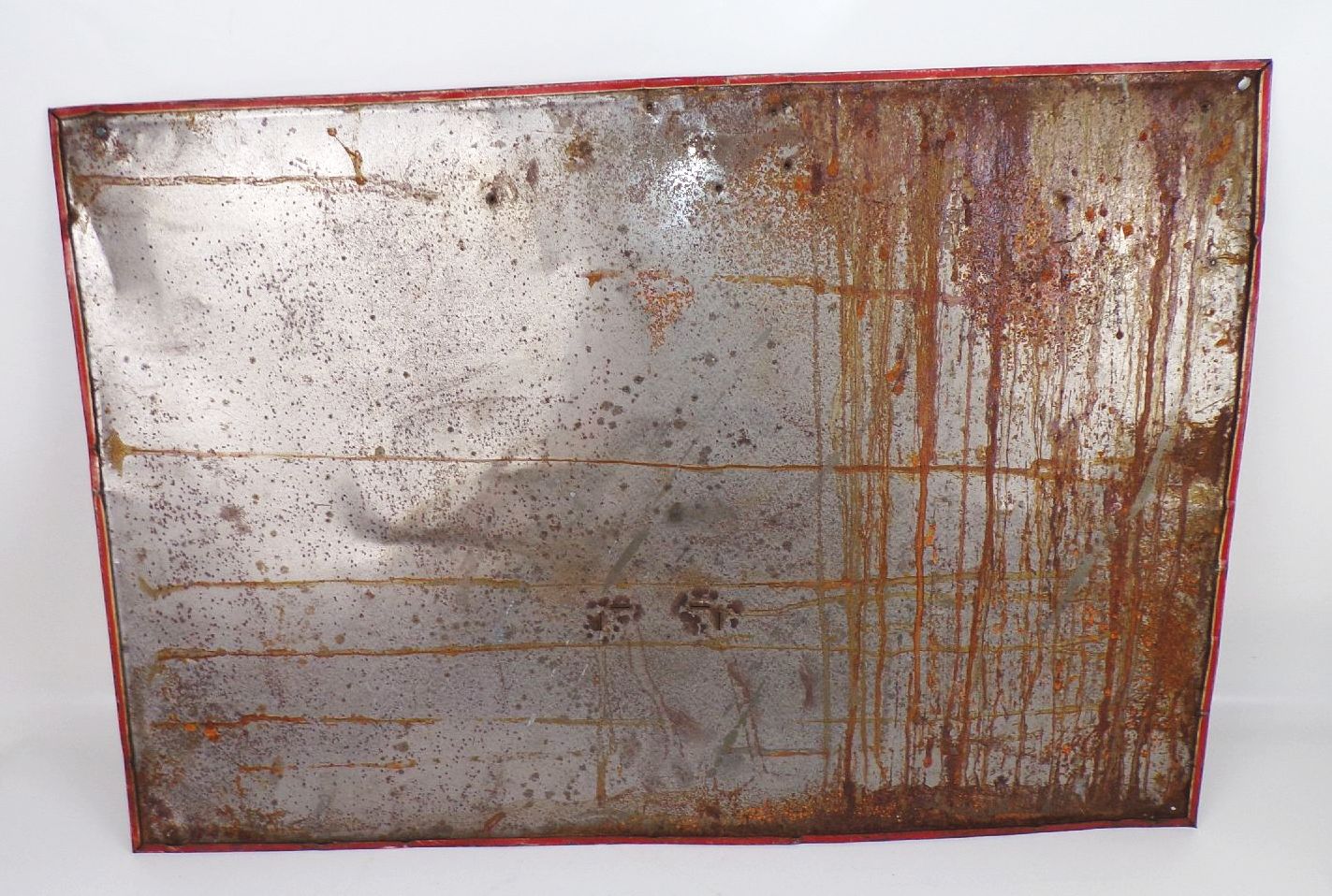 Altes Blechschild Adam und Sohn Stassfurt Leopoldshall Werkzeuge 1930 er 