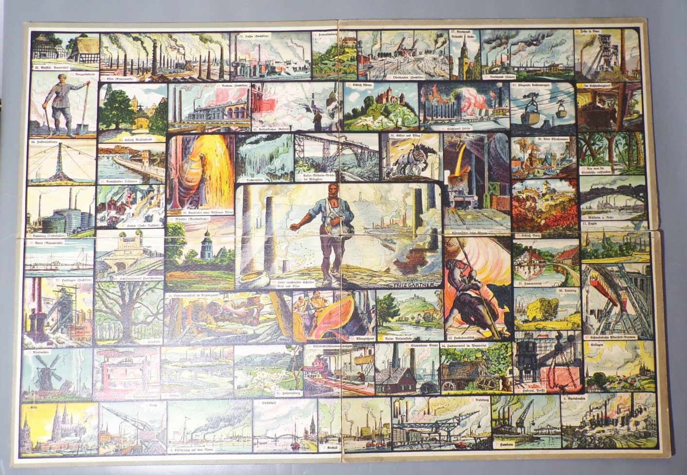 Altes Spielbrett Ruhrgebiet Rhein Jos Scholz Mainz Fritz Gärtner 1910er 1920er